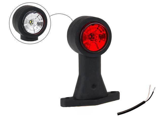 LED Breddemarkeringslykt Valeryd 130x118x45 hvit/rød 12-30V, venstre/h