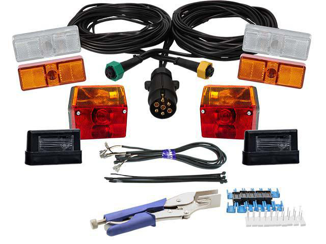 Belysningskit komplett 7m, 7-pol inkl. tång Valeryd