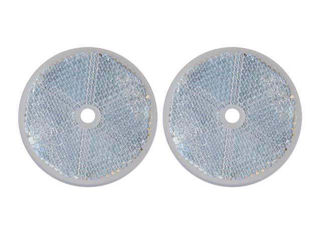 Rund reflex 60 mm vit skruvhål (2-pack) Valeryd