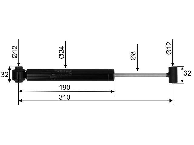 Påskjutsdämpare ZAF 1,5-2/1,6-3; cc=310 Valeryd