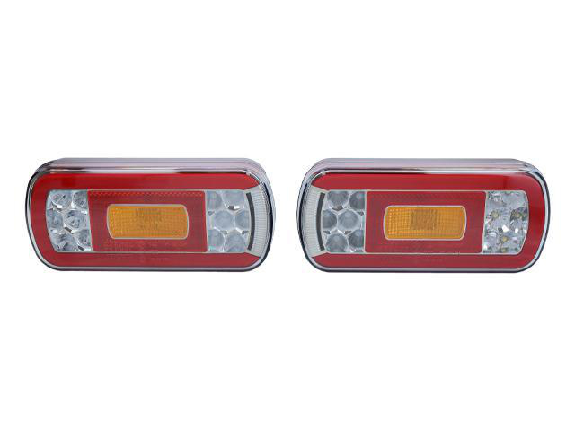 LED Baklys H/V 220x100x50,5 refleks, skilt-, dim- og ryggelys. Bajonet