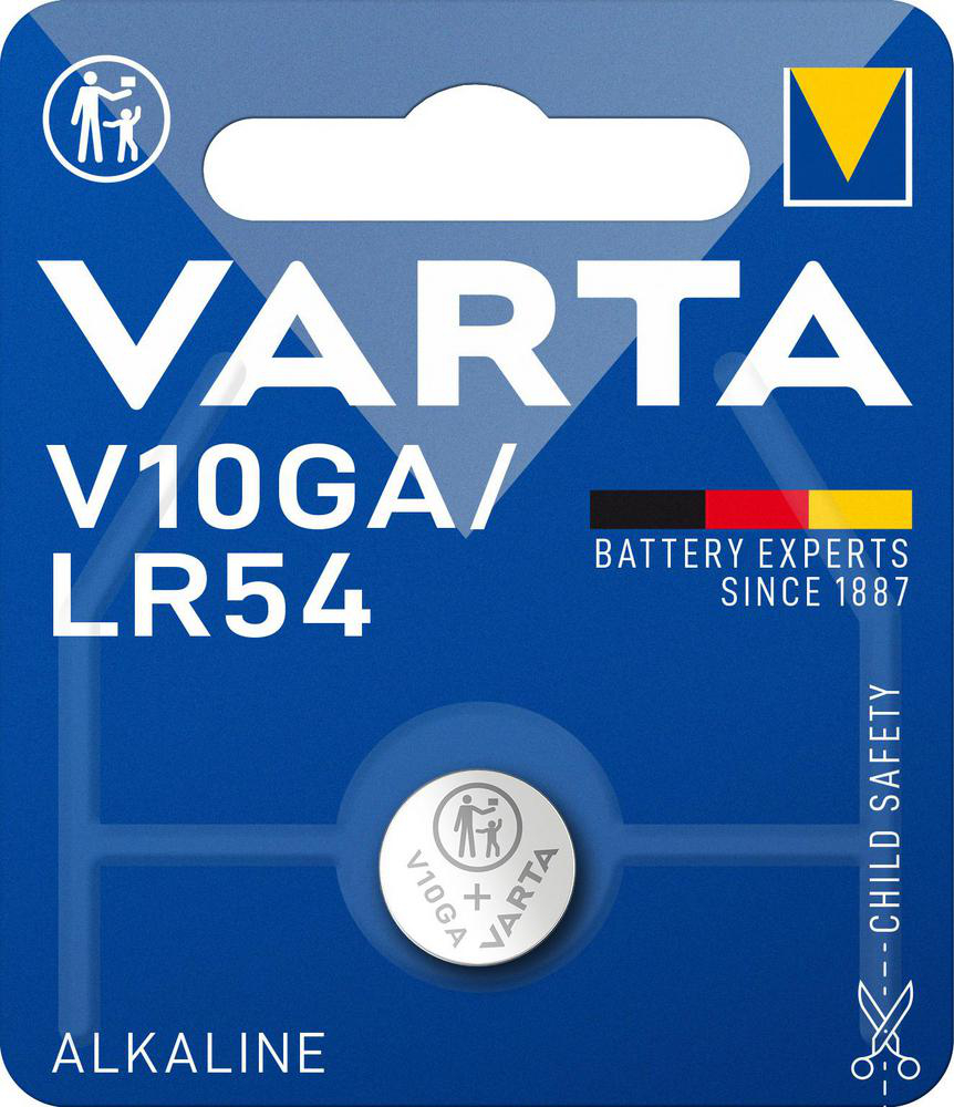 V10GA, LR54 Knappcellsbatteri Varta