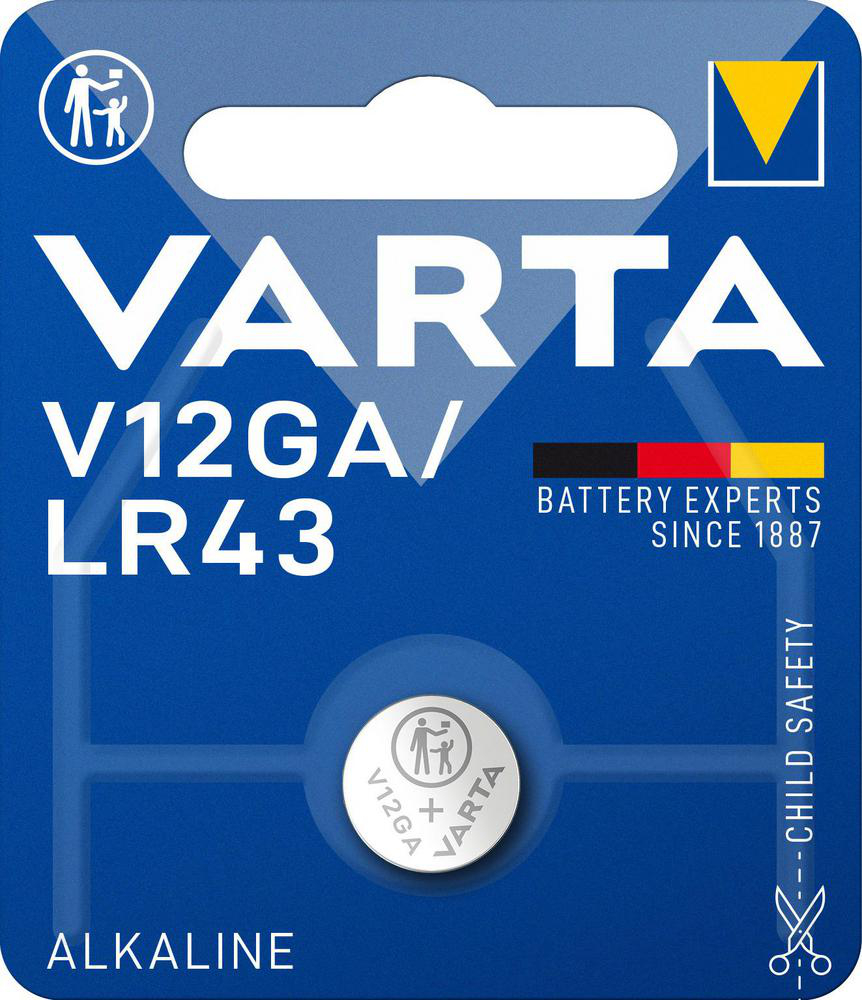 V12GA, LR43 Varta