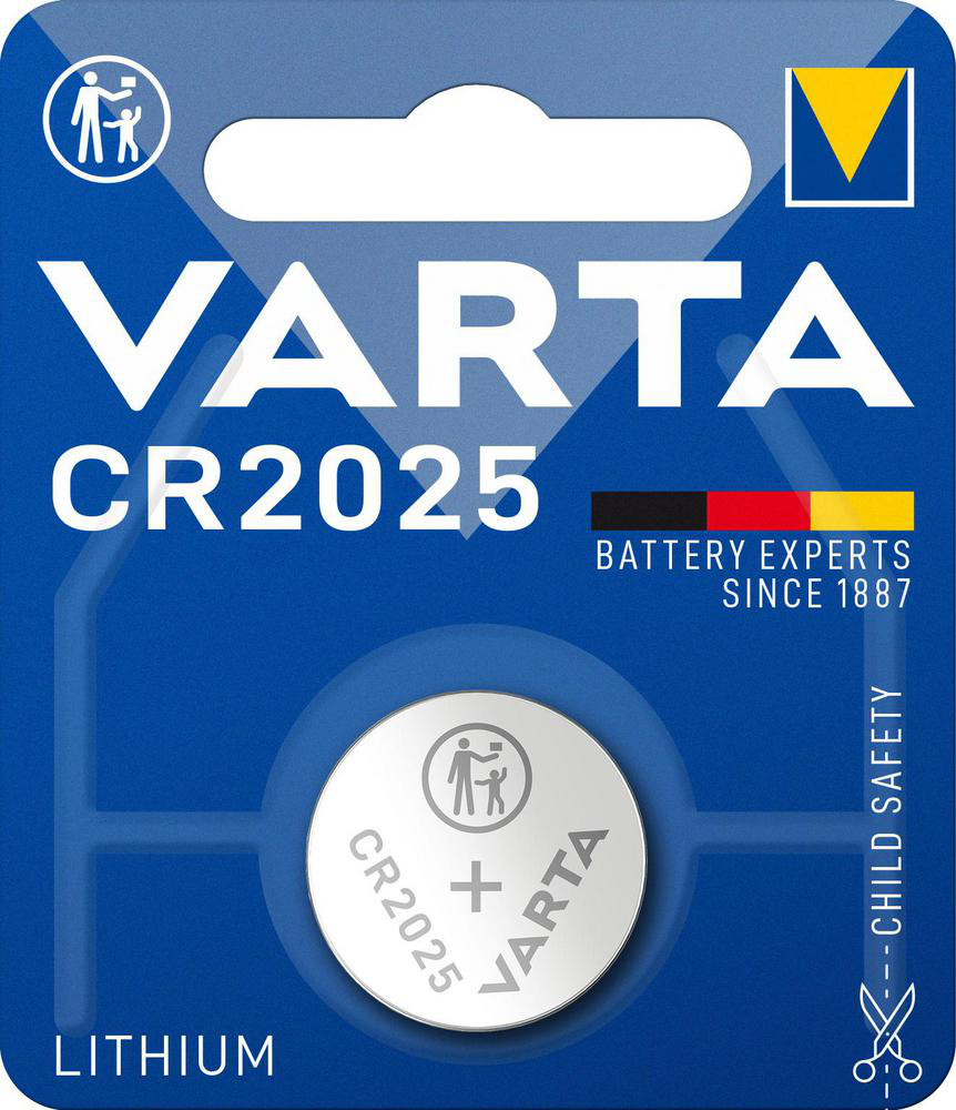 Litium CR2025 knappcellsbatteri Varta - VW - Mercedes - Toyota - Volvo - Skoda - Nissan - Ford - Seat