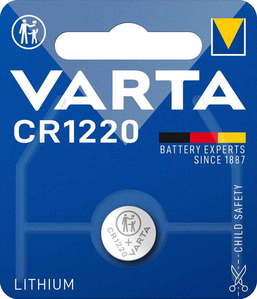 Knappcellsbatteri Litium CR1220 Varta