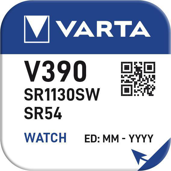 Silver mynt V390/SR54 knappcellsbatteri Varta