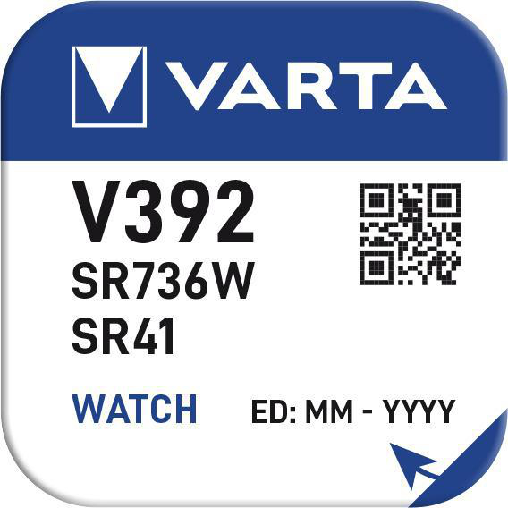 Knappcellsbatteri SR41 Varta