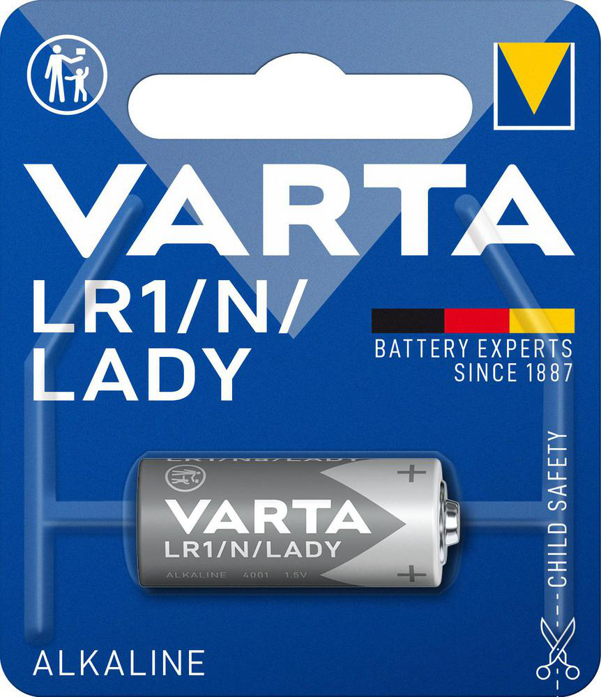 LR1, Lady, Alkalsikt specialbatteri Varta