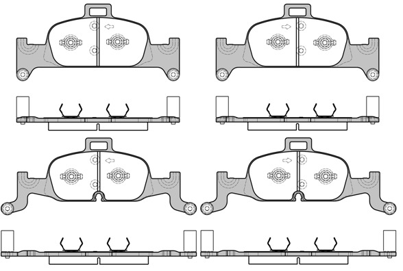 Bremseklosser sett - Audi - A4, A6, A6 quattro, A4 quattro, Q5 quattro, A5, A5 quattro, A4 allroad, A7 quattro