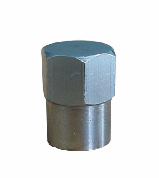 Ventilhatt, sexkant chrome, med tätning -100 pack Italmatic