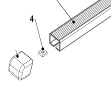 Activa mutter 13X13X4 M6 Mont Blanc