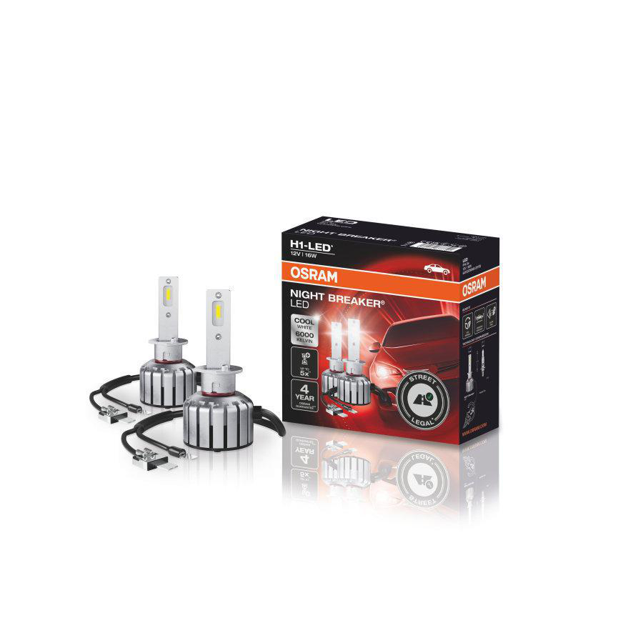 Ledlampa H1 LEDrivning Night Breaker Street Legal (2-Pack) Osram - VW - Opel - Seat - Dacia - Alfa romeo - Ferrari