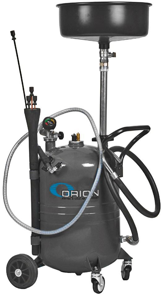Spilloljebehållare 70L skål + vakuumpump och sugsonder. Alentec Orion