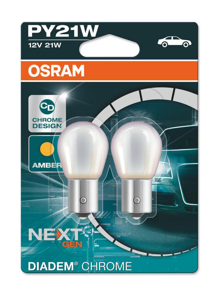 Glödlampa PY21W Diadem Chrome (2-Pack) Osram