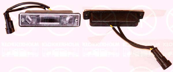 Nummerplåtsbelysning Klokkerholm - Fiat - Ducato, 127, Coupé, Cinquecento. Peugeot - Boxer. Citroen - Jumper. Lancia - Kappa - OE 1303845080,634092