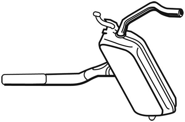 Mellan ljuddämpare Walker - VW - Passat - OE 3B0253409T,3B0253409AR,3B0253409K