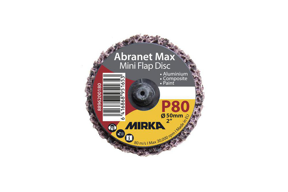 Lamellskiva Abranet Max Mini Quick Lock Roloc 50mm P80 Mirka