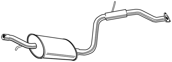 Mellan ljuddämpare Walker - Volvo - V40, S40 - OE 30617328,30617327,30857451,30652225