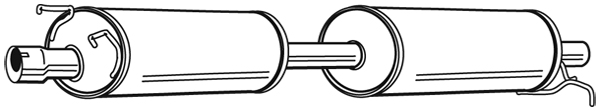 Mellan ljuddämpare Walker - Ford - Transit - OE 4115502,4144741,4173267,1518351,ME1C1J5D259J1A,1C155K254JD