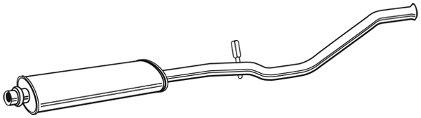Mellan ljuddämpare Walker - Peugeot - 307 - OE 9800524380,1607350280,1717Q4,1717Z0