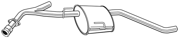 Mellan ljuddämpare Walker - Opel - Omega - OE 9157089,852252,93192227,5852726