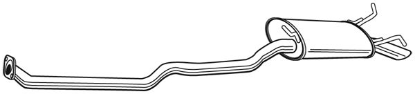 Bakre ljuddämpare Walker - Hyundai - Santa fè - OE 2870026400,2870026500