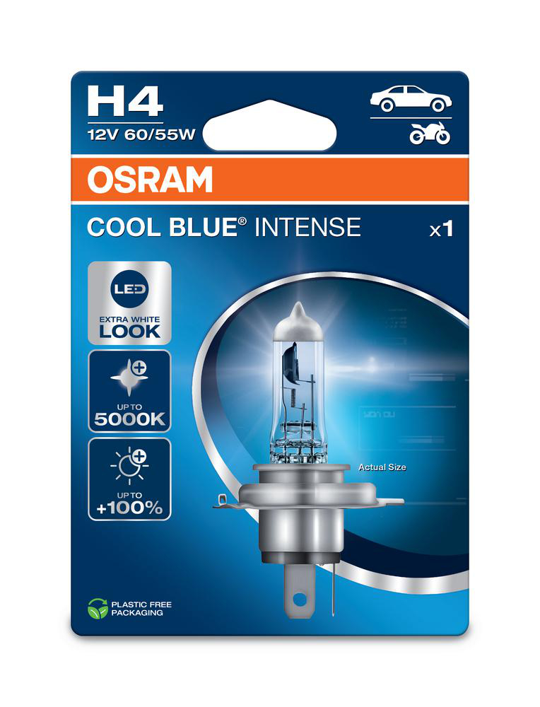 Halogenlampa H4 Cool Blue Intense Next Gen Osram - Alfa romeo - Audi - BMW - Chevrolet - Chrysler - Citroen - Dacia - Daewoo