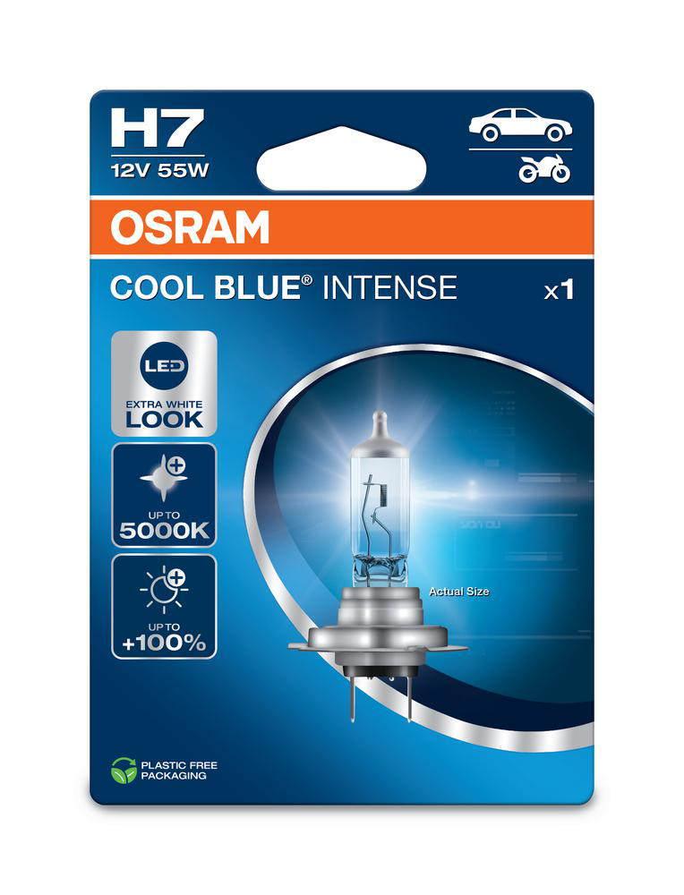 Halogenlampa H7 Cool Blue Intense Next Gen Osram - Volvo - VW - Mercedes - Ford - Audi - Peugeot - BMW - Skoda