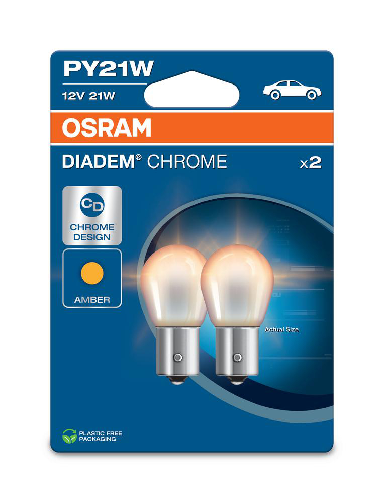Glödlampa PY21W Diadem Chrome (2-Pack) Osram
