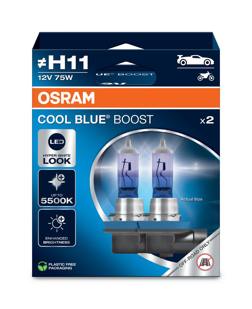 Halogenlampa H11 Cool Blue Boost (2-Pack) Osram