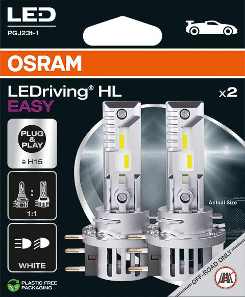 Ledlampa H15 LEDriving HL Easy (2-Pack) Osram