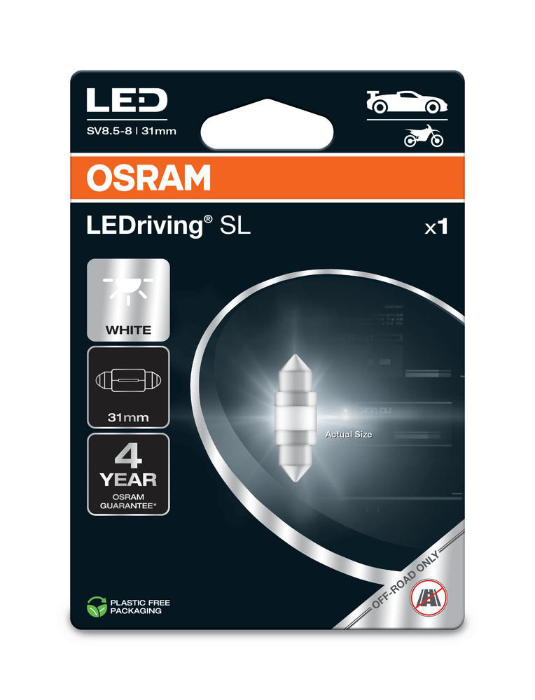 Ledlampa C5W LEDriving Vit Osram