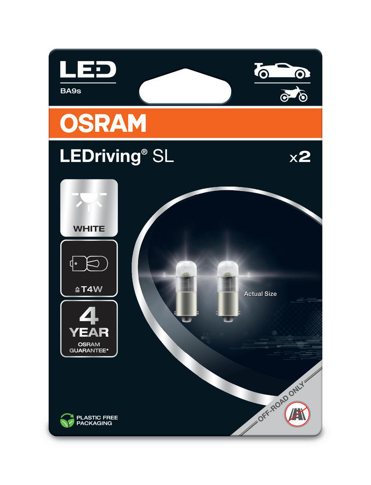 Ledlampa T4W LEDriving Vit (2-Pack) Osram