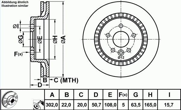 Bromsskiva SBS - Volvo - Xc60 - OE 31277357,1421506
