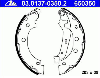 Bromsbackar - Renault - Kangoo. Nissan - Kubistar - OE 4406000QAG,7701205523,7701207555