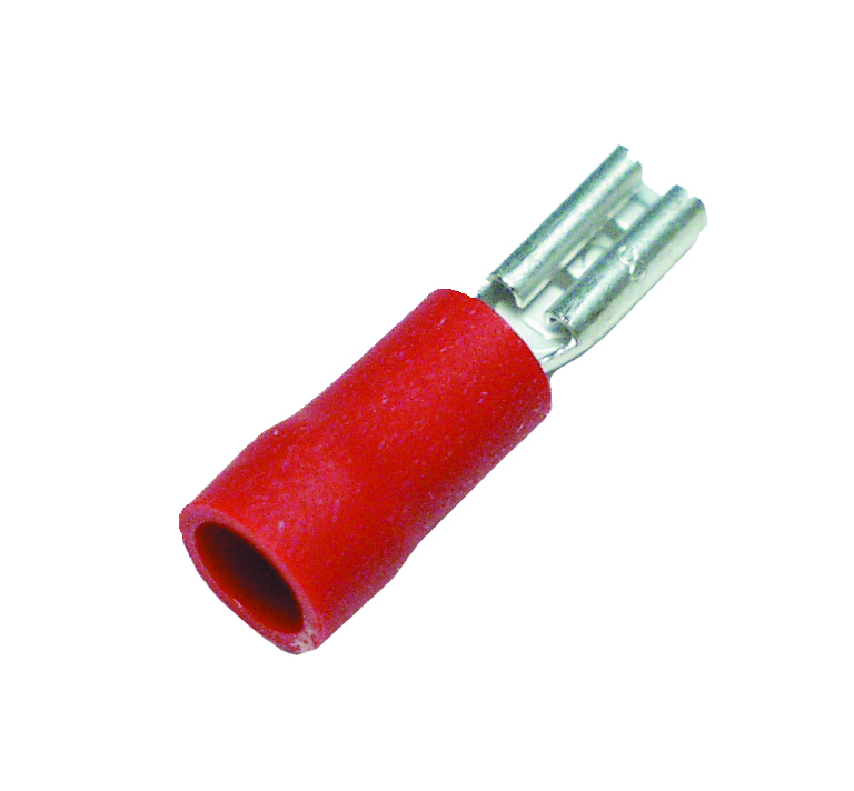 Flat pinnehylse rød 0,5-1,5 mm² 2,8x0,5 mm
