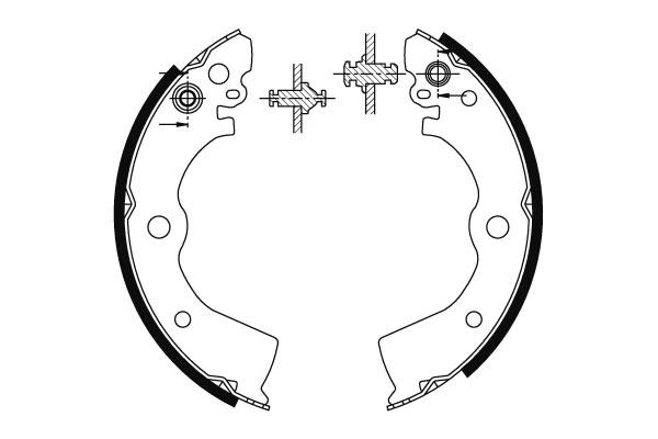 Bromsbackar - Nissan - Almera, Sunny, Nx-serie - OE 4406050Y25,440650Y90,4406060R25,440650Y25,4406050425