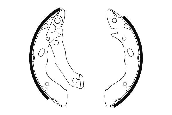 Bromsbackar - Hyundai - Accent, Pony, Scoupe - OE 5830524A20,5830524A00