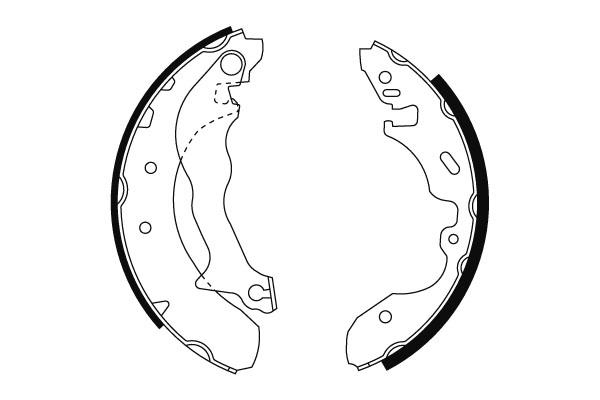 Bromsbackar - Ford - Mondeo - OE 6710017,1044141,7055297,93BB2200AB,6710016,7267808,93BB2200CB,7176735,93BB2200CA,93BB2200BC