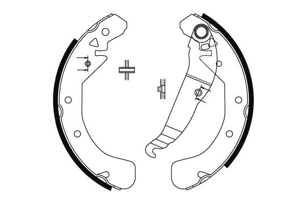 Bromsbackar - Opel - Astra, Combo, Vectra, Zafira - OE 90512792,1605920,91158369