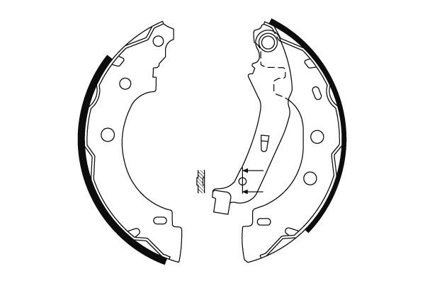 Bromsbackar - Renault - Kangoo. Dacia - Logan. Nissan - Kubistar - OE 6001551409,7701205523,7701207555,4406000QAG