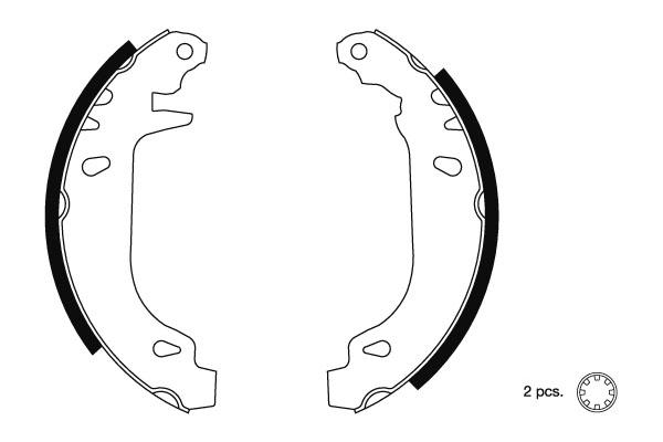 Bromsbackar - Citroen - Xsara, Zx. Peugeot - 306 - OE 95659470,4241L4,4241G3,95659676