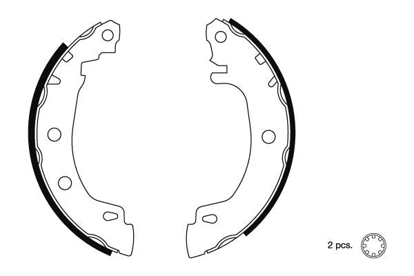 Bromsbackar - Renault - Megane - OE 7701204835,7701207266