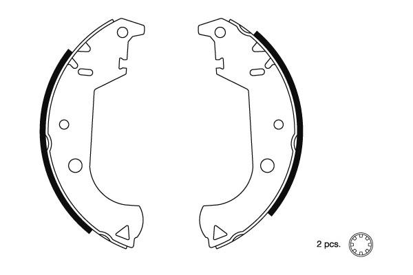 Bromsbackar - Fiat - Doblò, Albea. Cadillac - Cts - OE 7083041,7082149,77362453,77362452,98845054,93803341