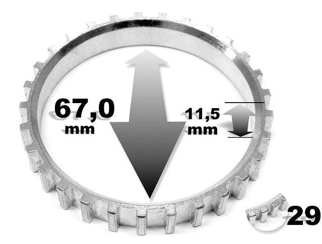 ABS-ring - Opel - Astra, Corsa, Combo, Vectra, Zafira, Meriva, Tigra, Calibra. Saab - 9-3, 900 - OE 90498412