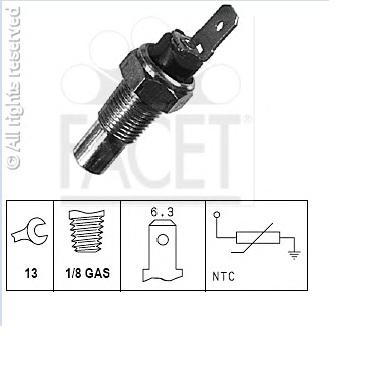 Kylvätsketemperatursensor Facet - Suzuki - Swift, Vitara, Samurai/sj-serie, Alto. Subaru - Justy/trendy