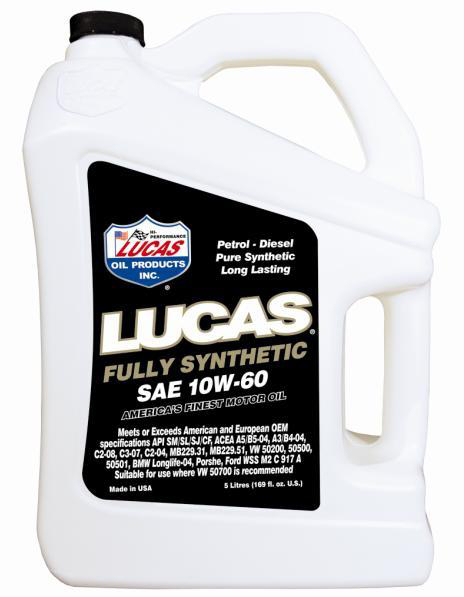 Lucas Fully Synthetic 10W-60 Motorolja Dunk 5 l - Motorolja