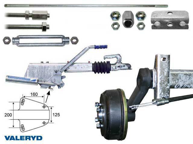 Axelpaket Knott 1050kg 1300/1750/4x100 Valeryd