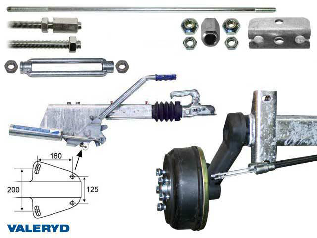 Axelpaket Knott 1500kg 1000/1500/5x112 Valeryd