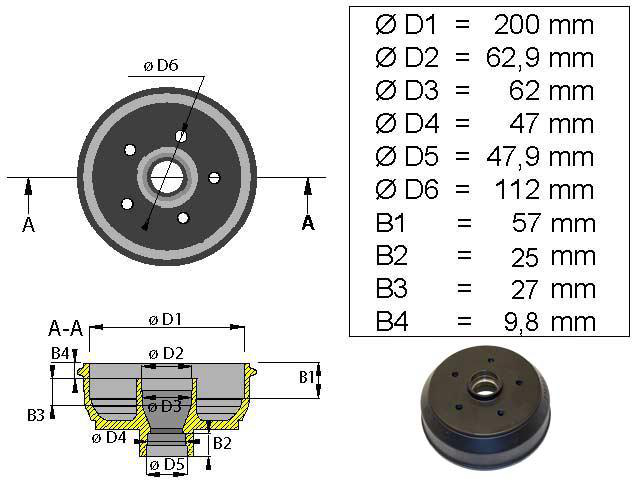 Bromstrumma 200x50 5x112 Bpw/Peitz S2005-5 mm-lager Valeryd